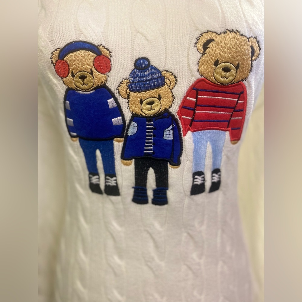 Cute Bear Embroidered Sweater